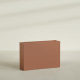 Delray Rectangular Planter in Matte Terra Cotta, 48"L × 12"D × 32"H, shown empty