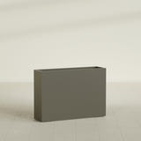 Perth Rectangular Planter in Matte Bronze, 60"L × 16"D × 42"H, shown empty