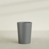 Tegel Round Tapered Planter in Matte Gunmetal, 22"D × 30"H, shown empty