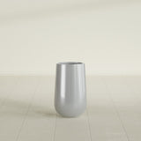 Hayden Urn Planter in Metallic Silver, 18"Diam × 29"H, shown empty