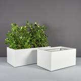 Torino wide rectangular fiberglass planter