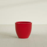 Wannsee Round Planter in Gloss Red, 33"D × 29"H, shown empty