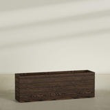 Siena rectangular fiberglass planter, 72"L × 17"D × 24"H