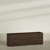 Siena rectangular fiberglass planter, 72"L × 17"D × 24"H