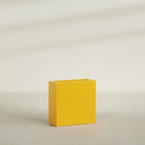 Milano Narrow Rectangular Planter in Gloss Saffron, 24"L × 10"D × 24"H, shown empty