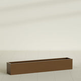 Monaco Rectangle Planter in Metallic Bronze, 44"L, shown empty