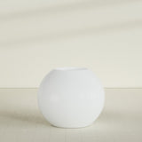 Globe Planter in Matte Bright White, 36"D × 30"H, shown empty