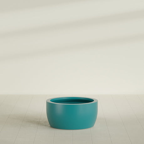 Casablanca Bowl Planter in Satin Seafoam Green, 30"D × 15"H, shown empty