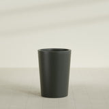 Tegel Round Tapered Planter in Matte Charcoal, 22"D × 30"H, shown empty