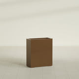 Perth Rectangular Planter in Metallic Bronze, 36"L × 16"D × 42"H, shown empty