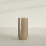 Saint Tropez Bullet Round Planter in Gloss Metallic Gold, 20"D × 43"H, shown empty