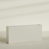 Delray Rectangular Planter in Satin Beige, 72"L × 12"D × 32"H, shown empty