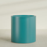Rio Grande Cylinder Planter in Satin Seafoam Green, 30"D × 32"H, shown empty