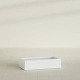 Antwerp Rectangular Planter in Matte Bright White, 48"L × 24"D × 12"H, shown empty