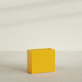 Potsdam Rectangular Planter in Gloss Saffron, 36"L × 16"D × 32"H, shown empty