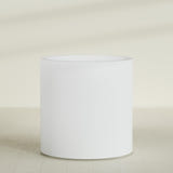 Rio Grande Cylinder Planter in Gloss Bright White, 30"D × 32"H, shown empty