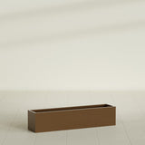 Monaco Rectangle Planter in Metallic Bronze, 32"L, shown empty