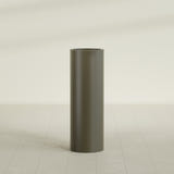 Corry Cylinder Planter in Matte Bronze, 12"D × 36"H, shown empty