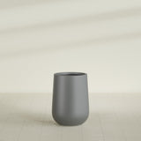 Hayden Urn Planter in Matte Gunmetal, 15"Diam × 23"H, shown empty