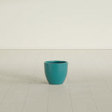 Wannsee Round Planter in Satin Seafoam Green, 15"D × 13"H, shown empty