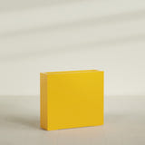 Amesbury Narrow Rectangular Planter in Gloss Saffron, 36"L × 10"D × 32"H, shown empty