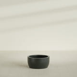 Casablanca Bowl Planter in Matte Charcoal, 24"D × 12"H, shown empty