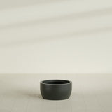 Casablanca Bowl Planter in Matte Charcoal, 24"D × 12"H, shown empty