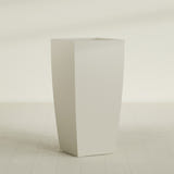 Toulan Tapered Square Planter in Satin Beige, 23"W × 48"H, shown empty