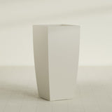 Toulan Tapered Square Planter in Satin Beige, 23"W × 48"H, shown empty