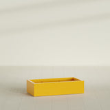 Antwerp Rectangular Planter in Gloss Saffron, 48"L × 24"D × 12"H, shown empty
