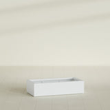Antwerp Rectangular Planter in Gloss Bright White, 48"L × 24"D × 12"H, shown empty