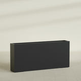 Delray Rectangular Planter in Matte Black, 72"L × 12"D × 32"H, shown empty