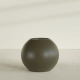 Globe Planter in Matte Bronze, 36"D × 30"H, shown empty