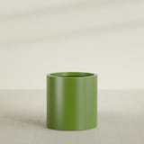 Rio Grande Cylinder Planter in Satin Green, 22"D × 22"H, shown empty