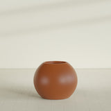 Globe Planter in Matte Terra Cotta, 30"D × 24"H, shown empty