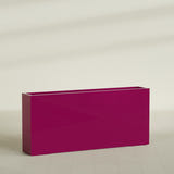Delray Rectangular Planter in Gloss Eggplant, 72"L × 12"D × 32"H, shown empty