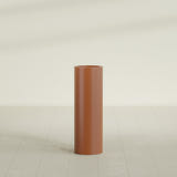 Corry Cylinder Planter in Matte Terra Cotta, 10"D × 30"H, shown empty