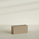 Hollywood Narrow Rectangular Planter in Gloss Metallic Gold, 36"L × 12"D × 24"H, shown empty