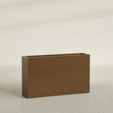 Perth Rectangular Planter in Metallic Bronze, 72"L × 16"D × 42"H, shown empty