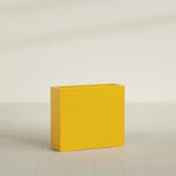 Perth Rectangular Planter in Gloss Saffron, 48"L × 16"D × 42"H, shown empty