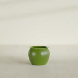 Shanghai Fishbowl Planter in Satin Green, 16", shown empty