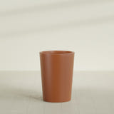 Tegel Round Tapered Planter in Matte Terra Cotta, 22"D × 30"H, shown empty
