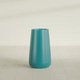 Saigon Tapered Round Planter in Satin Seafoam Green, 16"D × 36"H, shown empty