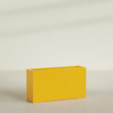 Potsdam Rectangular Planter in Gloss Saffron, 60"L × 16"D × 32"H, shown empty