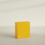 Perth Rectangular Planter in Gloss Saffron, 36"L × 16"D × 42"H, shown empty