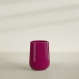Hayden Urn Planter in Gloss Eggplant, 15"D × 23"H, shown empty