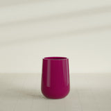 Hayden Urn Planter in Gloss Eggplant, 15"Diam × 23"H, shown empty