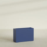 Potsdam Rectangular Planter in Matte Cobalt Blue, 48"L × 16"D × 32"H, shown empty