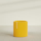 Rio Grande Cylinder Planter in Gloss Saffron, 22"D × 22"H, shown empty
