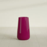 Saigon Tapered Round Planter in Gloss Eggplant, 16"D × 36"H, shown empty